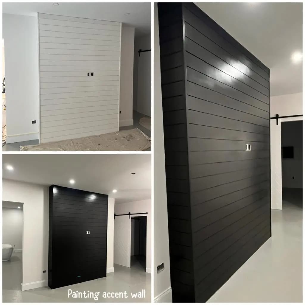 Home interior with accent wall